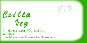 csilla veg business card
