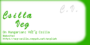 csilla veg business card